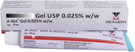 India Retin Ret 0.025% 0.05% 0.1% menarini gel 20g