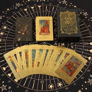 The Black Universe Pvc Waterproof Traditional Classics Tarot Deck Card Game For Beginners 12x7 cm