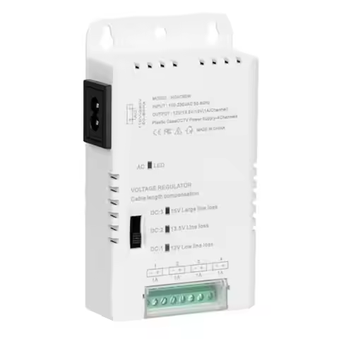 A73E-CCTV Camera Power Supply Distribution Power Supply 90V-264VAC Input To 12V-13.8-15VDC Output