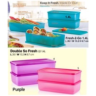 .8009f Tupperware Fresh-2-Go 1.4L (1)/Snowflake Double Sq Round /Tupperware So Fresh /Snowflake Doub