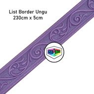 WD Wallpaper List Ungu Tua Wallpaper Wallborder Foam 3D Stiker