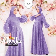 Baju Gamis Wanita Remaja Terbaru 2021 Dress Lilac Model Kekinian full