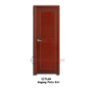 IGM PINTU KAMAR MANDI VAPELY WALNUT PLAIN PVC BUKAAN KIRI