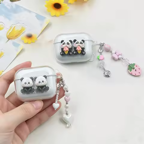 Cute Panda Case for OnePlus Nord Buds 3 Pro Case Silicone earphone Cover For OnePlus Buds Pro 3 cove