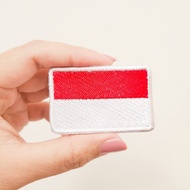 FLAG EMBROIDERY PATCH INDONESIAN FLAG EMBROIDERED BADGE/ RED WHITE FLAG IRON PATCH
