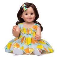 Mainan Boneka Reborn Silikon Full Body 21 Tampak Asli Dengan Akar 