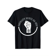 MenS Cotton Round Neck T-Shirt - Equality Hurts No One Feminist Fist Graphic, Bold Equality & WomenS