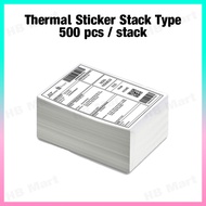 500pcs Thermal Sticker A6 Paper Roll Fold Stack Airway Bill Sticker Thermal Label AWB Consignment Note TS01