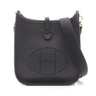 【二手】愛馬仕 HERMES Evelyne TPM 單肩背包 Amazon 黑色皮革 Evelyne Amazon TPM 黑色 女士 全新未使用