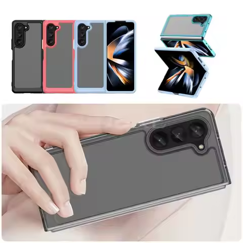 For Samsung Galaxy Z Fold 5 Case Luxury Silicone Clear Bumper Samsung Z Fold 5 4 3 Case TPU Shockpro