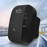 ใหม่ล่าสุด! ตัวรับสัญญาณ WiFi ตัวดูดเพิ่มความแรงสัญญาณไวเลส Wifi Repeater 2.4GHz 300Mbps WiFi Repeater Wireless Range Extender Booster 802.11N/B/G Network for AP Router (สีดำ)