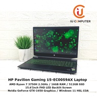 HP PAVILION GAMING 15-EC0059AX AMD RYZEN 7 3750H 16GB RAM 512GB SSD GTX1650 FHD USED LAPTOP REFURBISHED NOTEBOOK