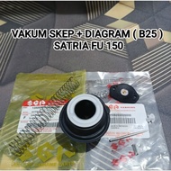 SUZUKI VACUUM SKEEP + DIAPHRAGM (B25) SATRIA FU 150 DIAPHRAGM CARBURETOR SMALL DIAGRAM MIKIMOUSE RUB