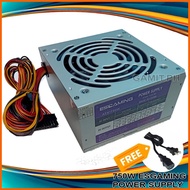 ╳ ↓ ☬ ESGAMING POWER SUPPLY UNIT(PSU)FREE POWER CORD 700-750WATTS FOR DESKTOP CPU GAMING