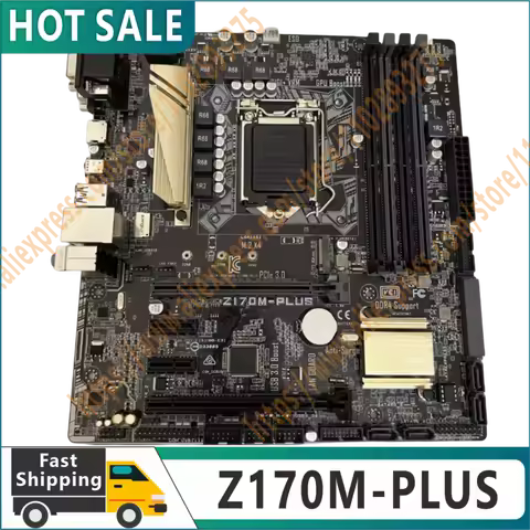 Original Z170M-PLUS Motherboard 64GB LGA 1151 DDR4 PCI-E 3.0 Micro ATX Z170 Mainboard 100% Tested
