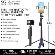 1.8M P185 Fill Light Selfie Stick Quadruped stand for phone & Camera Stand Gimbal stabilizer With Re