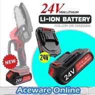 LDM100 24v Mini Chainsaw Cordless Rechargeable Battery Replacement Cordless Chainsaw Battery Blower 