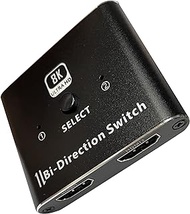 HDMI 2.1 Switch, WrixWric 8K HDMI Switcher Splitter, Bi-Directional HDMI Switch 2 in 1 Out, Support 4K@120Hz, 8K@60Hz, Ultra HD for PS5, Xbox, Roku, Fire Stick (Support 1 Display at a Time)