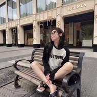 Niche Streetwear Couple Outfit - Long-Sleeve Sweatshirts & Matching Bottoms