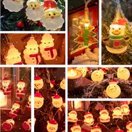 Santa String Lights Holiday led Santa Tree Outdoor Decoration Battery Flashing Small Lanterns