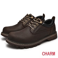 【original】Caterpillar Low Cut Men's Plain Soft-Toe Work Boots RLRF 8EWJ