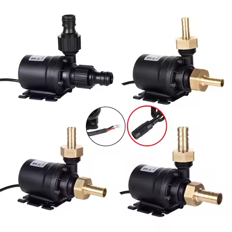 DC 12V 24V High Pressure Ultra Water Pump 1/2" Male Thread Interface Low Noise 800L/H Fish Tank Pump