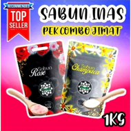 Sabun INAS 1kg  Ready Stock Champaca Rose LAUNDRY POWDER DETERGENT