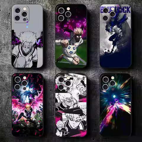 Blue L-Locks Shidou Ryusei Soft Phone Case for iPhone 16 16E 17 Air 15 Pro Max 14 Plus 13 Mini 11 12