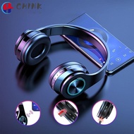 CHINK Bluetooth Headset, With Mic Stereo Gaming Headset,  LED Noise Cancelling Colorful Light Wireless Call Headset Home