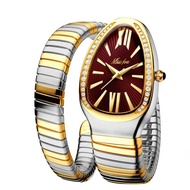 Luxury Fashion Women Watch Bracelet Watches Ladies Diamond Watch Waterproof Gold Snake Shape Quartz 