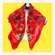 Elegant silk scarf size 90x90cm