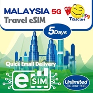 Happy Malaysia eSIM - 5-15 Days 3-8GB Unlimited Data Prepaid Travel eSIM (5G/4G)
