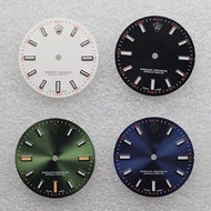 28.5MM Watch Dial Blue Green Luminous Rolex Dial for ETA2824 8215 Mechanical Watch Upgrade Part