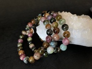 快速出貨 8.5mm彩色碧璽手鍊 油畫碧璽 天然碧璽