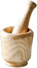 Pestle Mortar Set, Solid Wood Natural Lightweight Pestle &amp; Mortar Set Durable, Long-Lasting &amp; Easy Cleaning Mixing Bowl,Ideal for Herbs, Spices, Ginger, Garlic Grinder &amp; Crusher,B mortar&amp;pestle