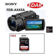 Ready Stock) Sony FDR-AX43A AX43 A &amp; 4K UHD Handycam Camcorder - Sony Malaysia Warranty