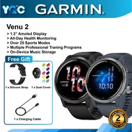 NEW Garmin Venu 2 MIND AND BODY, PLAY & STORE UP TO 650 SONGS — CONNECTED BY GARMIN
