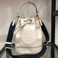🎀Brand New Free Shipping💙Coach C4100 DEMPSEY Bucket抽繩式水桶包｜Color 米白色｜Size 21x23x14💙配件全齊適合送禮 嚴格檢測貨品絕對完