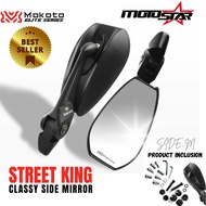 Motorstar Zest X110-III STREET KING MOKOTO ELITE SERIES SIDE MIRROR WITH EYE PROTECTION PREMIUM QUAL