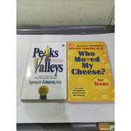 Hardcover Translation Book Who Moved my Cheese for Teens and Peaks and Valleys (Sepncer Johnson MD) 