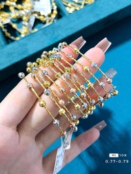 lắc tay nữ vàng tây trang sức nữ trang vàng tây vòng tay thiết kế đủ hoá đơn thẻ bảo hành