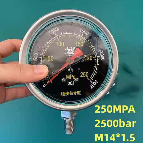250Mpa 2500bar High Pressure Gauge M14*1.5 Plunger Pressure Test 35000PSI High Pressure Meter M20*1.