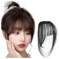 [polkay] 100% Human Hair Premium Fringe Wig (Natural Black + Travel Comb), 1pc / Korean Fringe Wig b