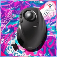 Elecom Wireless Trackball Mouse Set (Finger-Operated, 8 Buttons) with Replacement Ball