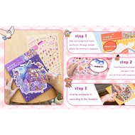 6 Pieces Large Sticker Scene Book DIY 3D House Sticker Therapy