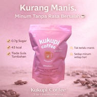 Kukupi Coffee 3-dalam-1 Kurang Gula | Kopi Kurang Manis | Monk Fruit | 43 kcal