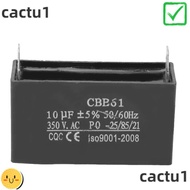 CACTU Fan Motor Starting Capacitor, 10UF 350VAC CBB61 Capacitor, Durable ±5% 2-Pin 50/60Hz Plastic F