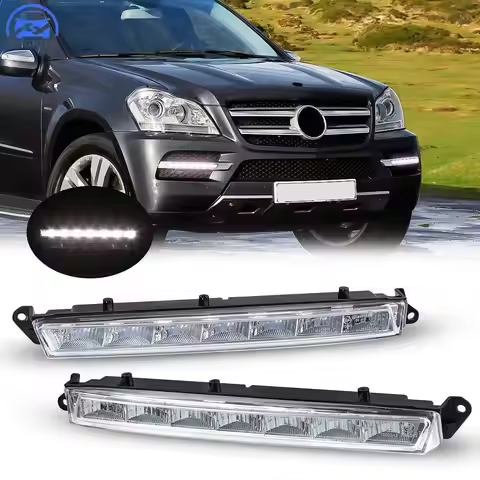 DPGKITS 2PCS LED DRL Daytime Running Fog Light For Mercedes Benz X166 X164 GL350 GL500 GL550 ML63 A1