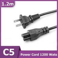 2 Prong AC C5 Laptop Power Cord Universal Power Cable