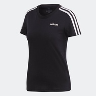 adidas ไลฟ์สไตล์ เสื้อยืด Essentials 3-Stripes ผู้หญิง สีดำ DP2362